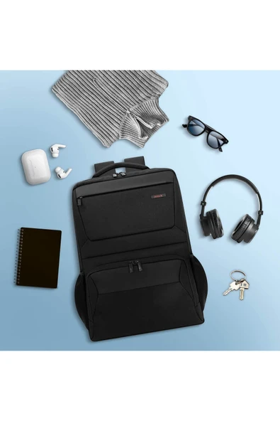 MCC-807 18'' Business X Notebook Sırt Çantası Siyah - Resim 8