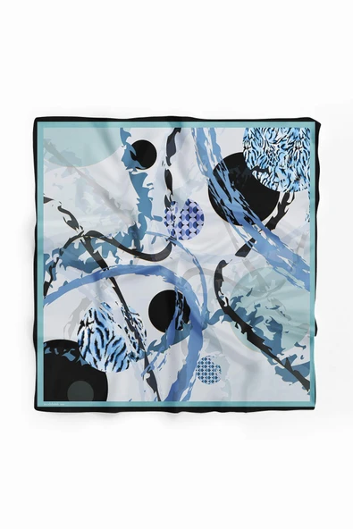 Y45 KADIN GEOMETRİK DESENLİ BANDANA (DG9864) - Resim 2