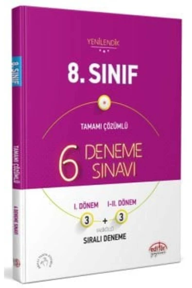 8. Sınıf 6 Deneme Sınavı Tamamı Çözümlü / Kolektif / Editör Yayınevi / 9786052804933 ürün görseli