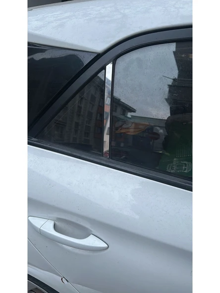 Hyundai i20 2014-2018 uyumlu Kapı Direği Krom Paslanmaz Çelik 2 Parça Cam Direk - Resim 5