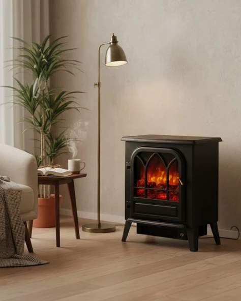 Reyo Stove Lidya 1950W Dekoratif Ayaklı Şömine ürün görseli 1