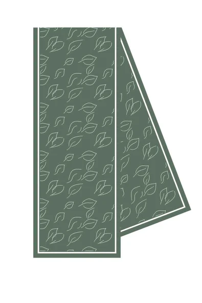 I4 Yaprak Desenli Fular 30x140 - Resim 4