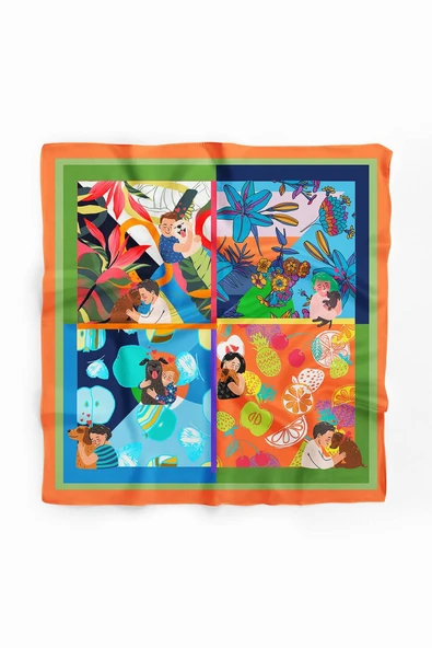 C52 KADIN DESENLİ BANDANA - Resim 2