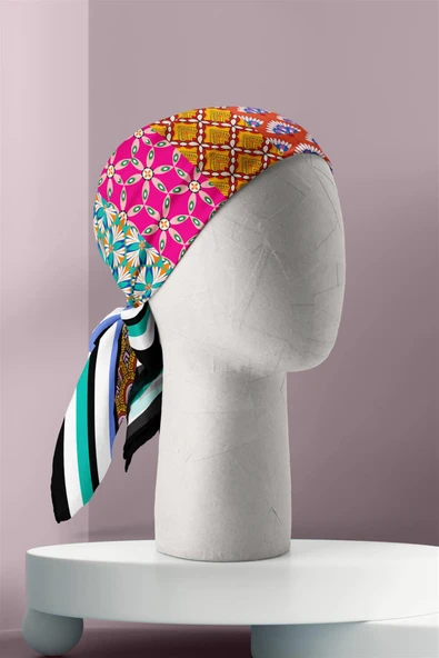 F65 ETNIK TASARIM BANDANA - Resim 5