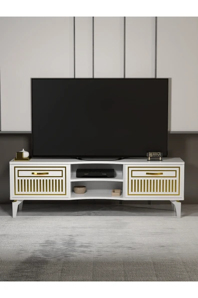 Çalışma Masası 5 Raflı Kitaplık Beyaz - Resim 2