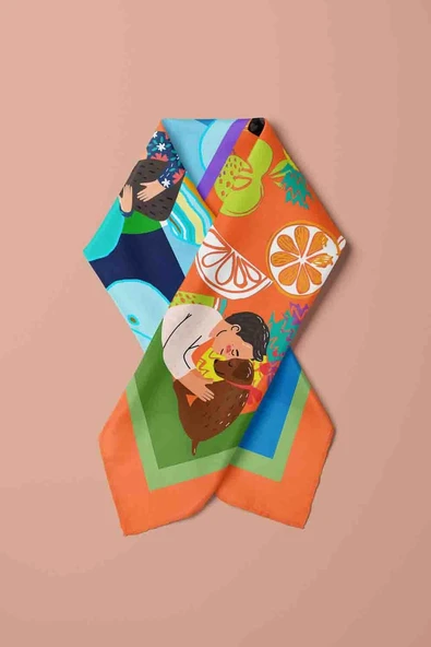 C52 KADIN DESENLİ BANDANA - Resim 5