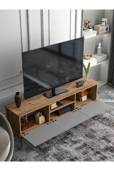 Portmanto Vestiyer 5 Raflı Ayakkabılık Ve Çit Duvar Askılık Set Çam-Beyaz - Resim 4