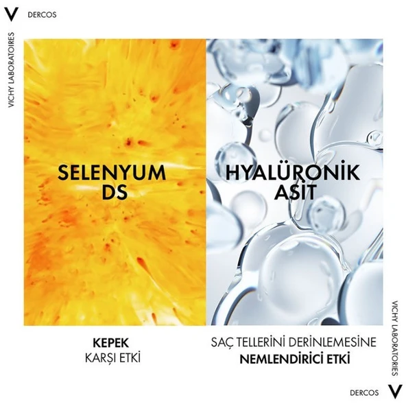 Vichy Dercos Anti Dandruff 2’si 1 Arada Tüm Saç Tipleri İçin Kepek Karşıtı ve Nemlendirici Şampuan 390 ml - Resim 3