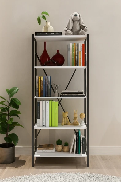 Çok Amaçlı 5 Raflı Metal Kitaplık ürün görseli 1