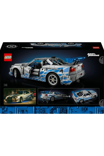 LEGO ® Technic™ Daha Hızlı Daha Öfkeli Nissan Skyline GT-R (R34) 42210- 18+Model Yapım Seti (1410P) - Resim 4