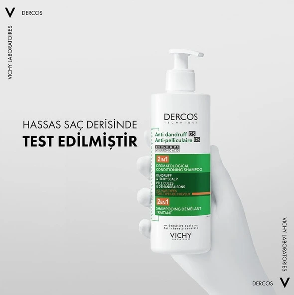 Vichy Dercos Anti Dandruff 2’si 1 Arada Tüm Saç Tipleri İçin Kepek Karşıtı ve Nemlendirici Şampuan 390 ml - Resim 5