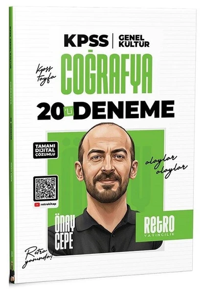 Retro 2026 KPSS Coğrafya 20 Deneme Çözümlü - Önay Çepe Retro Yayıncılık ürün görseli 1