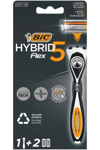 Bic Flex 5 Tıraş Makinesi + 2 Adet Yedek Tıraş Bıçağı ürün görseli 1