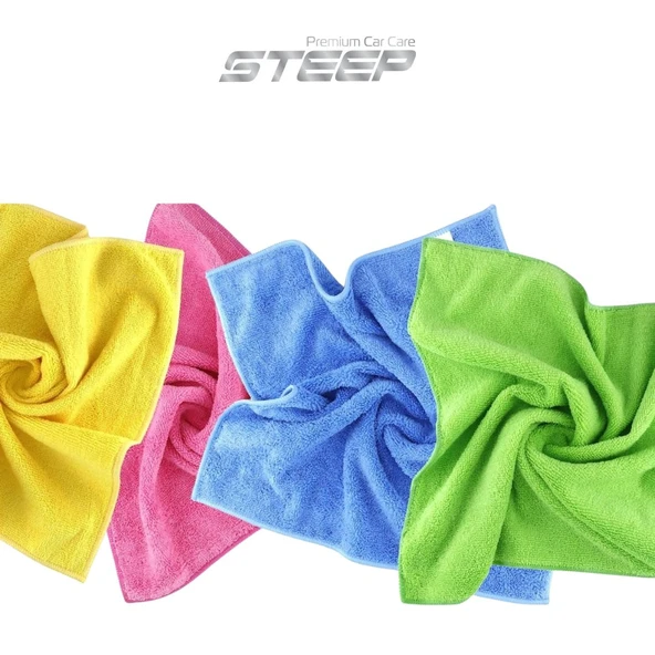 STEEP Ultimate Kalite Mikrofiber 40x40cm Temizlik Bezi 4 Adet - Resim 7