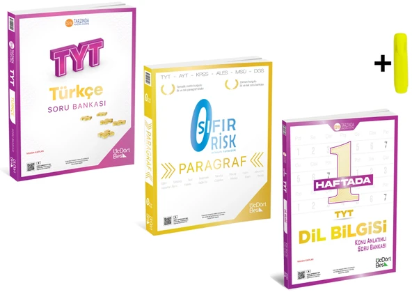 Üç Dört Beş Tyt Türkçe Paragraf Sıfır Risk Ve Dilbilgisi Konu Anlatımlı Soru Bankası Yeni ürün görseli