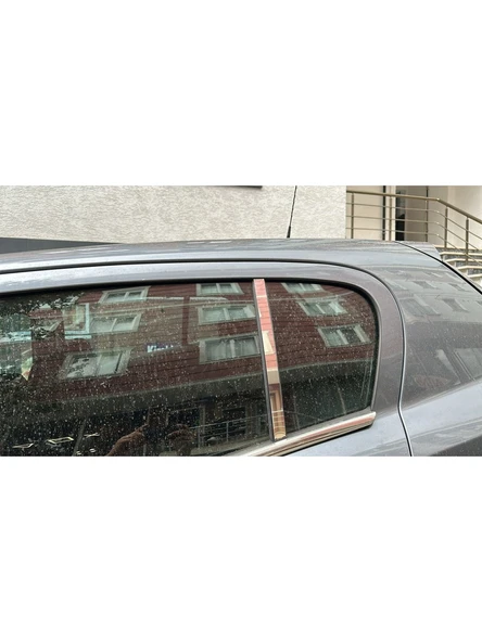 Opel Astra H Hb SEDAN  2004-2012 Uyumlu Kapı Cam Direği Kelebek 2 Parça Krom Paslanmaz Çelik Cam Direk - Resim 3