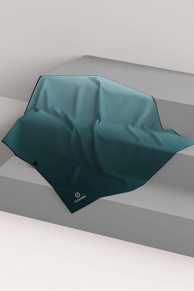 % 57 İPEK % 43 VİSKON Twill İpek Degrade Desenli Mint Yeşili Renkli 90x90 Eşarp Dikim Şekli : El Dikişi - Resim 6