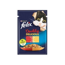 Felix Çifte Lezzet Sığır Eti Ve Kümes Hayvanı Yetişkin Kedi Konservesi Pouch 85gr ürün görseli 1