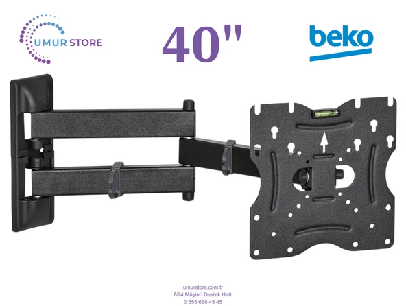 Beko B40 D 560 B 40 inç / 22”- 49” Lcd Led Televizyon Hareketli Duvar Askı Aparatı ürün görseli 1