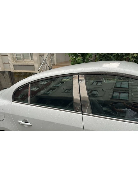 Renault Fluence Sedan Krom Kapı Direği 6 Parça Krom Paslanmaz Çelik Cam Direk - Resim 2