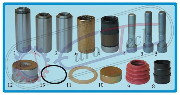 Mercedes Truck Kalıper MIL Ve Kece Tamır Takımı Mercedes Axor Actros - Eurotech 1500.124.2 ürün görseli 1