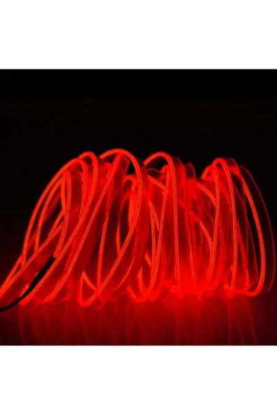 Araç İçi Neon Aydınlatma Led Göğüs Torpido Ledi Neon İp Led Kırmızı 2 Metre ürün görseli