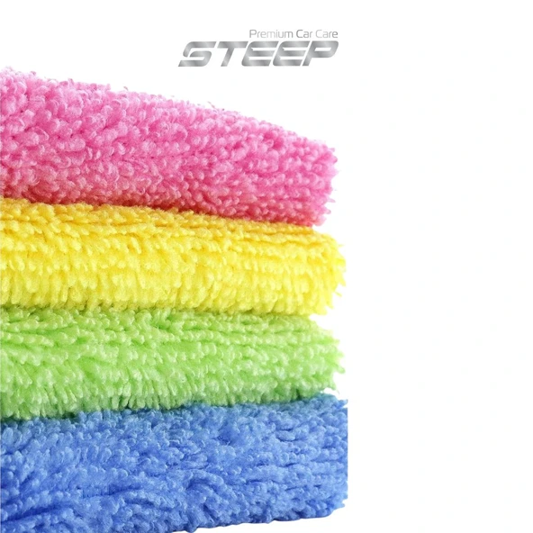 STEEP Ultimate Kalite Mikrofiber 40x40cm Temizlik Bezi 4 Adet - Resim 5
