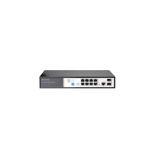 Tiandy YPS-3008G-2SFP-L2 8 Gigabit Yönetilebilir PoE Switch ürün görseli 1