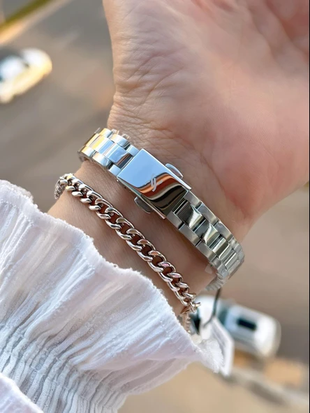 Daniel Klein Vintage Seri Kümüş Kasa 2 Yıl Garantili 3 Atm Kadın Kol Saati+Bileklik BFF.10866.1 - Resim 3