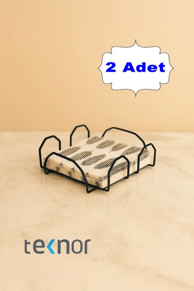 2'li Özel Tasarım Kare Peçetelik ürün görseli 1