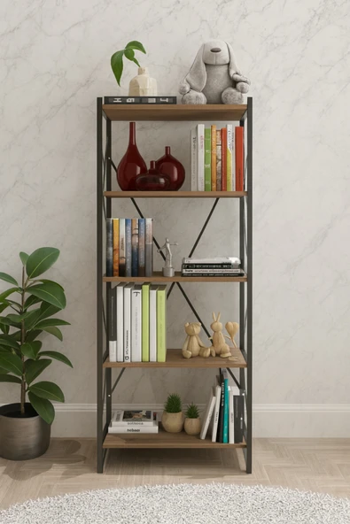 Çok Amaçlı 5 Raflı Metal Kitaplık ürün görseli 1