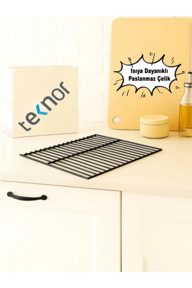 Kare Izgara Nihale, Metal Nihale, Çay Altlığı, Tencere ve Tava Altlığı (Siyah) ürün görseli 1