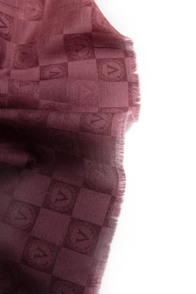 Vissona %57 İPEK %43 PAMUK Degrade Desenli Bakır Renkli Şal -  70x190 Dikiş Tipi İtalyan Dikişli - Resim 3