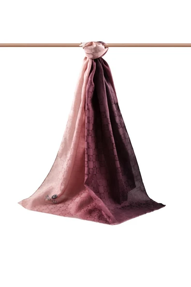 Vissona %57 İPEK %43 PAMUK Degrade Desenli Gül Kurusu Renkli Şal -  70x190 Dikiş Tipi İtalyan Dikişli - Resim 2