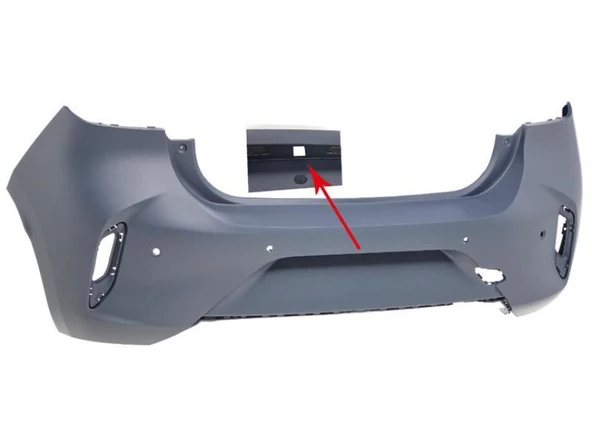 Opel Arka Tampon Astarlı 4 Sensorlu Kamera Delikli Corsa F 19> - Eurostamp 101.48.9636 - Resim 1