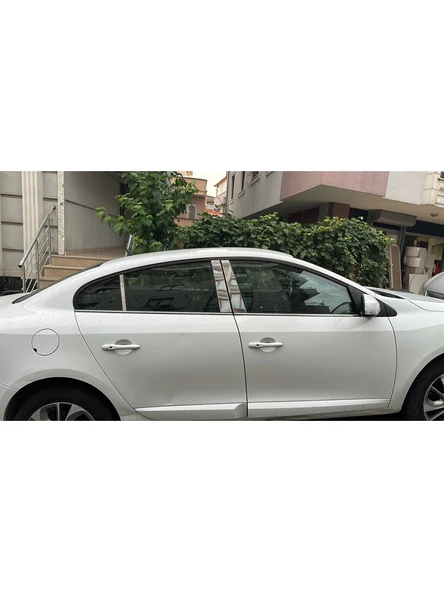 Renault Fluence Sedan Krom Kapı Direği 6 Parça Krom Paslanmaz Çelik Cam Direk - Resim 4