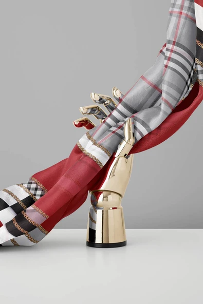 % 57 İPEK % 43 VİSKON Twill İpek Ekose Desenli Bordo Renkli 90x90 Eşarp Dikim Şekli : El Dikişi - Resim 6