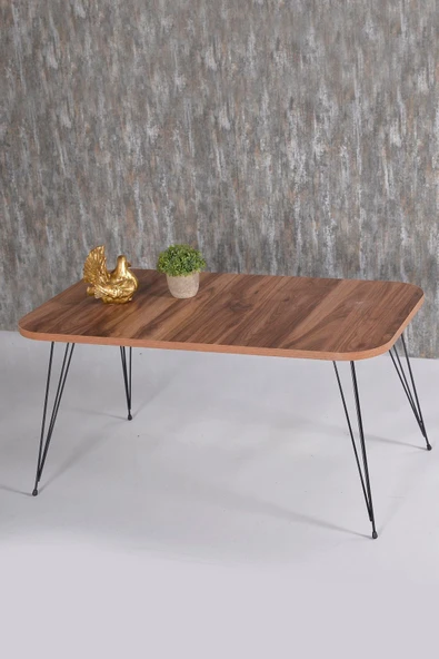 Orta Sehpa Ve Zigon Sehpa Ceviz Set Tel Ayak Kr ürün görseli 1