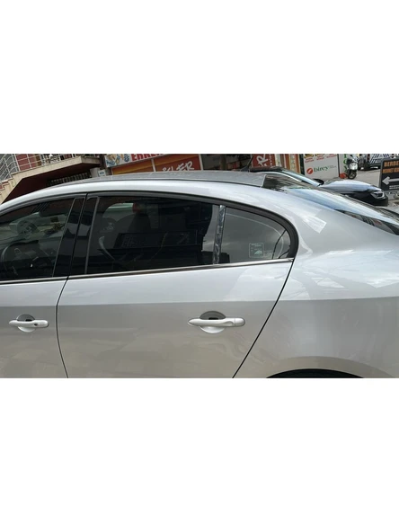 Renault Fluence 2010-2018 Uyumlu Kapı Cam Direği Kelebek 2 Parça Krom Paslanmaz Çelik Cam Direk - Resim 3