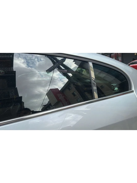 Renault Fluence 2010-2018 Uyumlu Kapı Cam Direği Kelebek 2 Parça Krom Paslanmaz Çelik Cam Direk - Resim 2