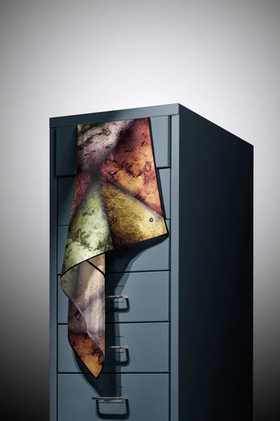 % 57 İPEK % 43 VİSKON Twill İpek Dokulu Ve Geometrik Desenli Haki - Bej Renkli 90x90 Eşarp Dikim Şekli : El Dikişi - Resim 5