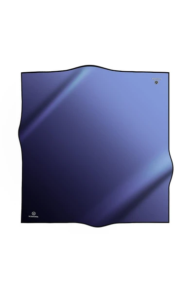 % 57 İPEK % 43 VİSKON Twill İpek Degrade Desenli Lacivert Renkli 90x90 Eşarp Dikim Şekli : El Dikişi - Resim 2