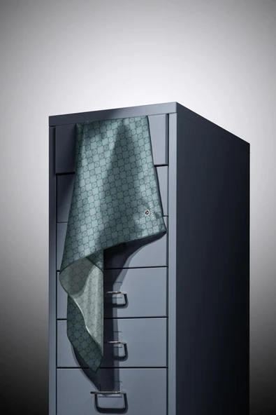 %100 Twill İpek Monogram Desenli Cam Göbeği Renkli 90x90 Eşarp Dikim Şekli : El Dikişi - Resim 6