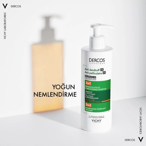 Vichy Dercos Anti Dandruff 2’si 1 Arada Tüm Saç Tipleri İçin Kepek Karşıtı ve Nemlendirici Şampuan 390 ml - Resim 6