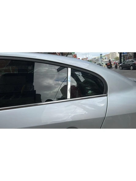 Renault Fluence 2010-2018 Uyumlu Kapı Cam Direği Kelebek 2 Parça Krom Paslanmaz Çelik Cam Direk - Resim 4