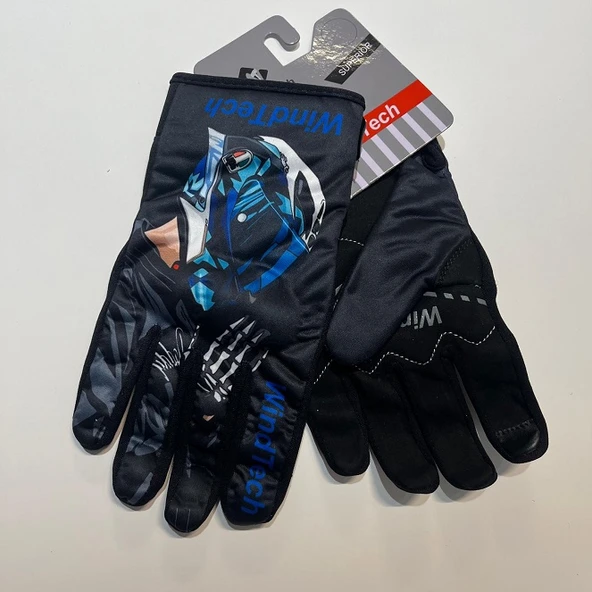 WindTech Mavi-Siyah Desen Large Beden Eldiven ürün görseli