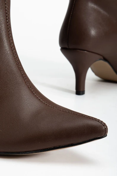 SYT-2025 Açık Kahve Günlük Kadın Çizme - Resim 9