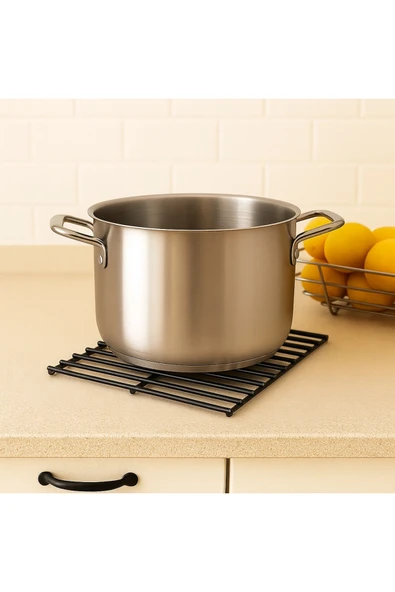 Kare Izgara Nihale, Metal Nihale, Çay Altlığı, Tencere ve Tava Altlığı (Siyah) - Resim 3