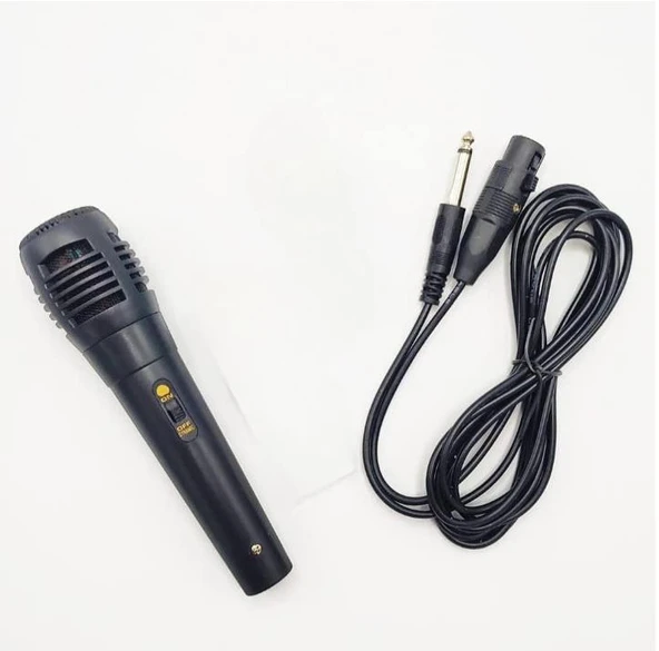 Speaker Hoparlör Mikrofonu Karaoke Kablolu Mikrofon 6.5mm Jack Girişli - Resim 3