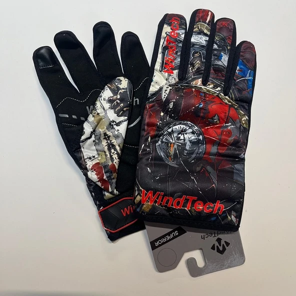 WindTech Kırmızı-Siyah Desen 2XLarge Beden Eldiven ürün görseli